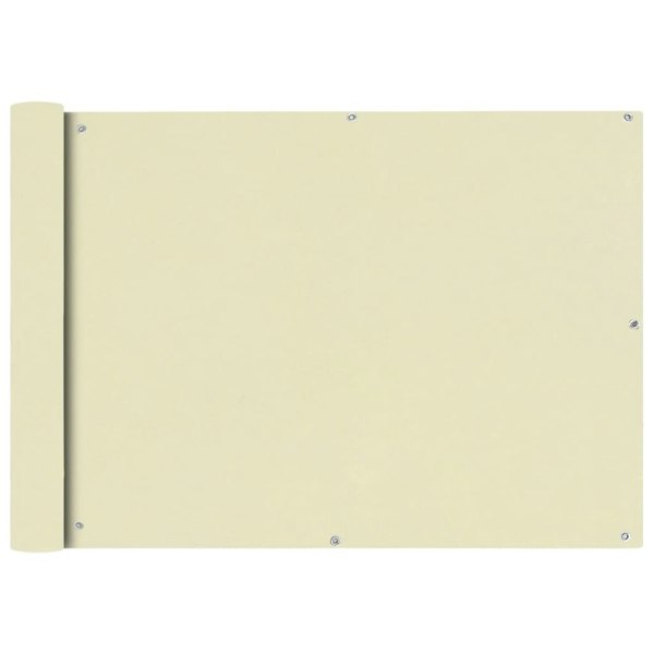 Berkfield Balcony Screen Oxford Fabric 75x600 cm Cream