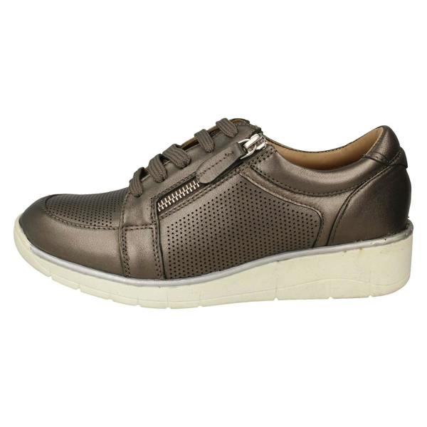 Padders Ladies Padders Side Zip Lace Up Trainers Ivy