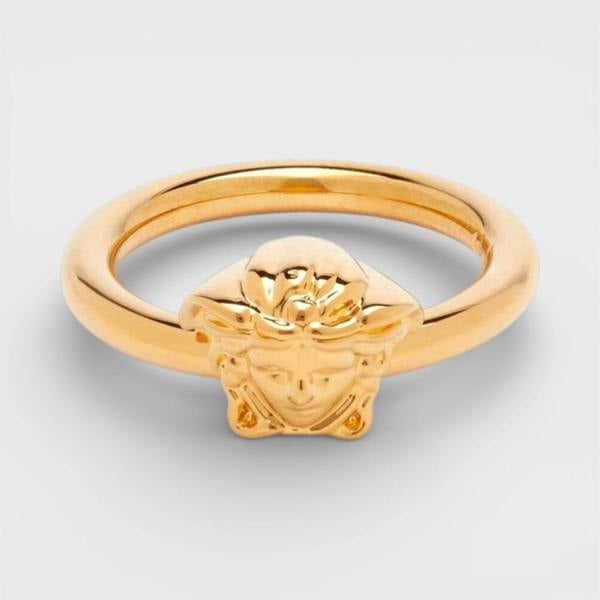 Versace Medusa Head Ring Metal Gold Tone