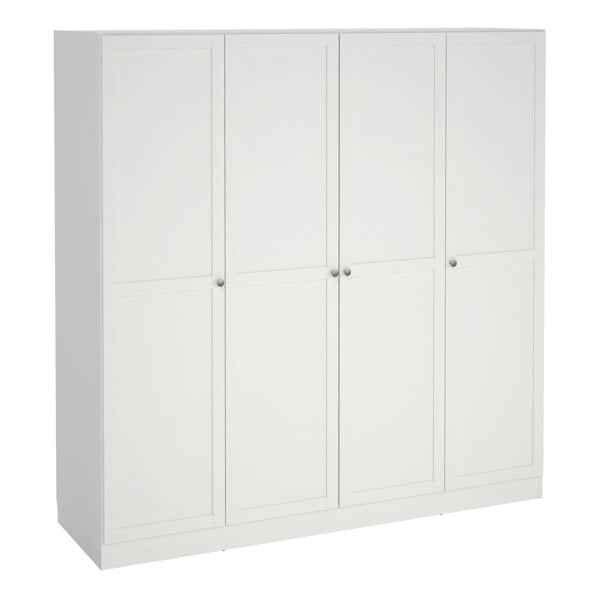 Furniture To Go Brande Wardrobe with 4 Frame Doors in White