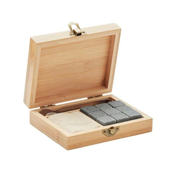 MidOcean Dundalk Stone Reusable Ice Cubes (Pack of 9) - Wood