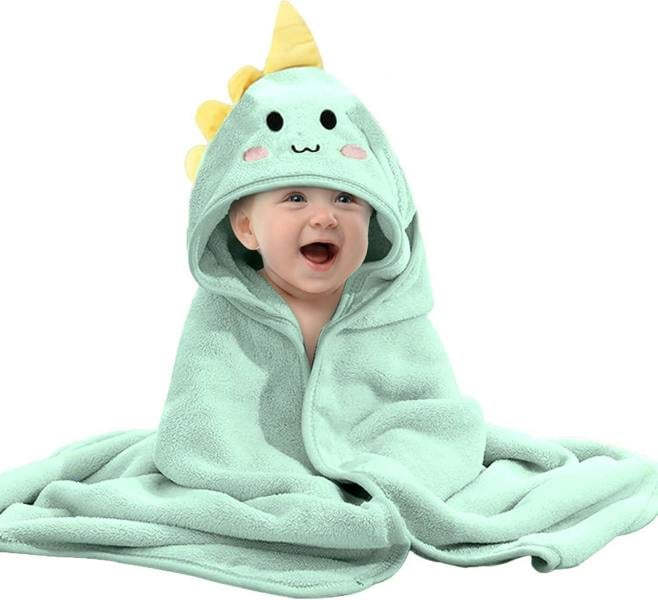 Dyzi Baby Hooded Towel Soft Absorbent Animal Cartoon Bath Towel for Kids
