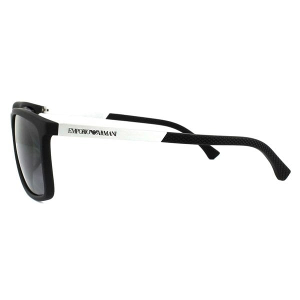 Emporio Armani Sunglasses 4058 5063/81 Black Rubber Grey Polarized
