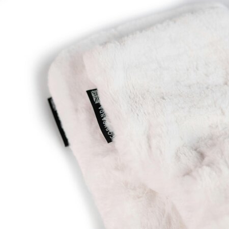 CosyPanda Little and Large Silky Soft White Faux Fur Hot Water Bottle Gift Set