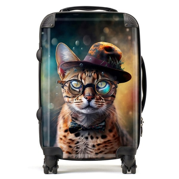 Warren Reed Bengal Cat Face Splashart Suitcase