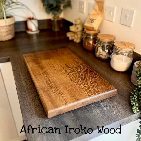 Giraffes & Craftz African IROKO Chopping Board