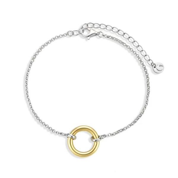 Gold Trip Two Tone Door Knocker Bracelet