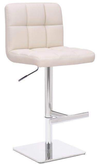 Lamboro Allegro Deluxe Kitchen Bar Stool, Adjustable Height and Swivel, Breakfast Bar & Home Barstool, Cream