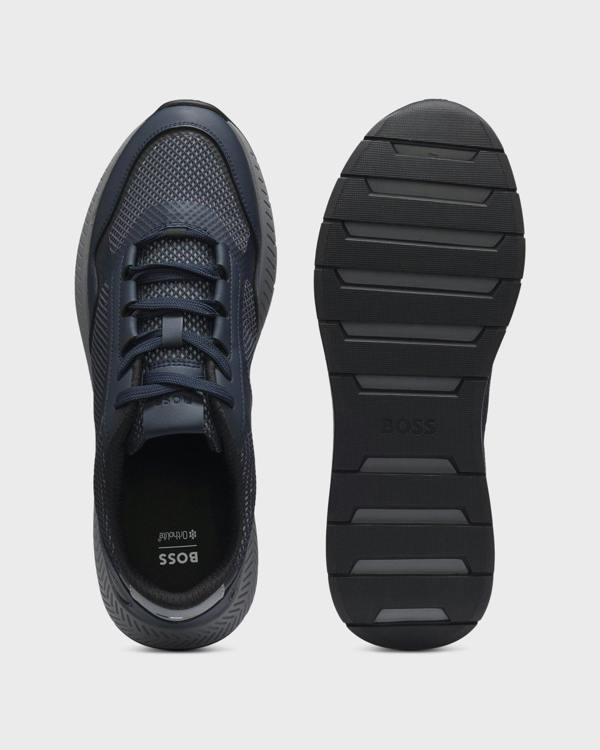 BOSS Orange Titanium_Runn_refthp Mens Trainers - Open Blue 461, top and sole