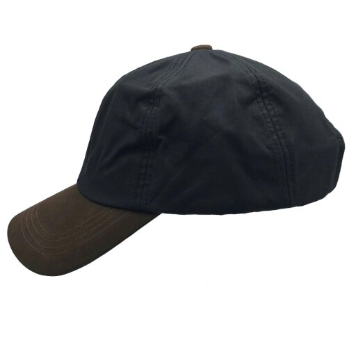 Heather Hats & Accessories Water Resistant Waxed Cotton Baseball Trucker Cap, Cotton Lining, Outdoor Wear, Black
