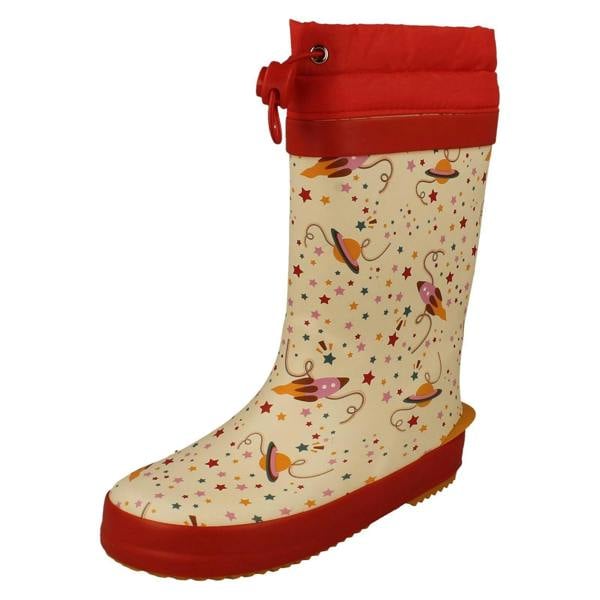 Clarks Childrens Clarks Creature Detailed Toggle Top Wellington Boots Tarri Race