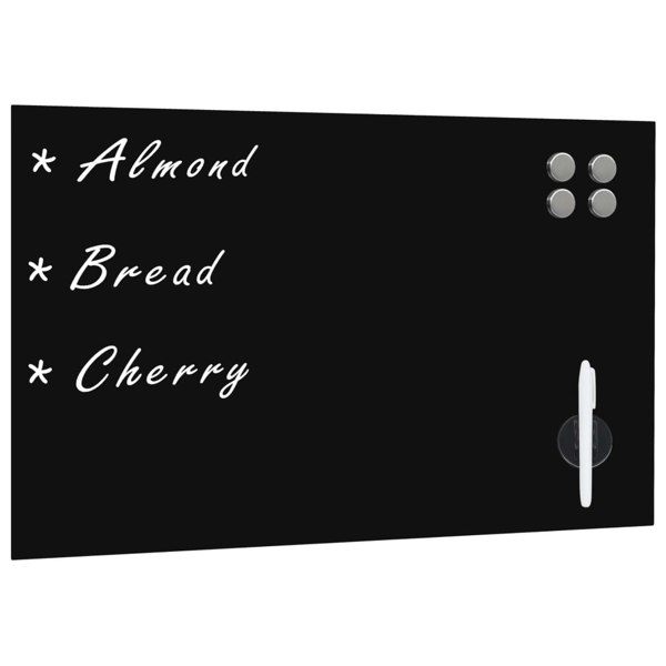 Berkfield Wall Mounted Magnetic Blackboard Glass 60x40 cm