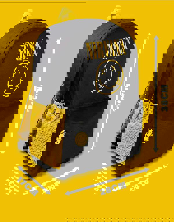 Nirvana Unisex Black Logo Backpack (One Size)