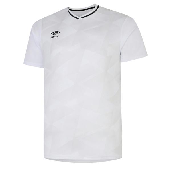 Umbro Mens Triassic Logo Short-Sleeved Jersey - White/Nimbus Cloud - 