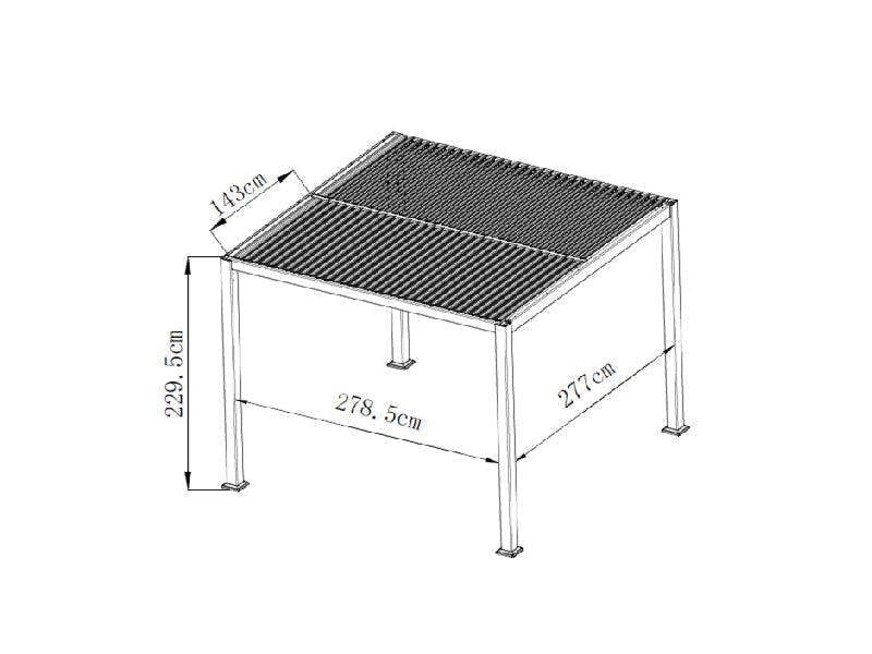 Ocean Designs Faro 3m x 3m Free Standing Pergola