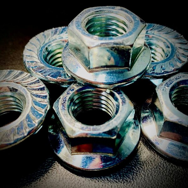 Fixaball Hex Nut Serrated Flange Class 8 Zinc BZP M4 - M20