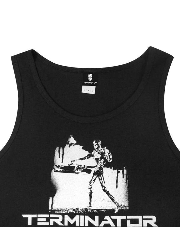 Vanilla Underground Terminator Mens Black Movie Graphic Vest