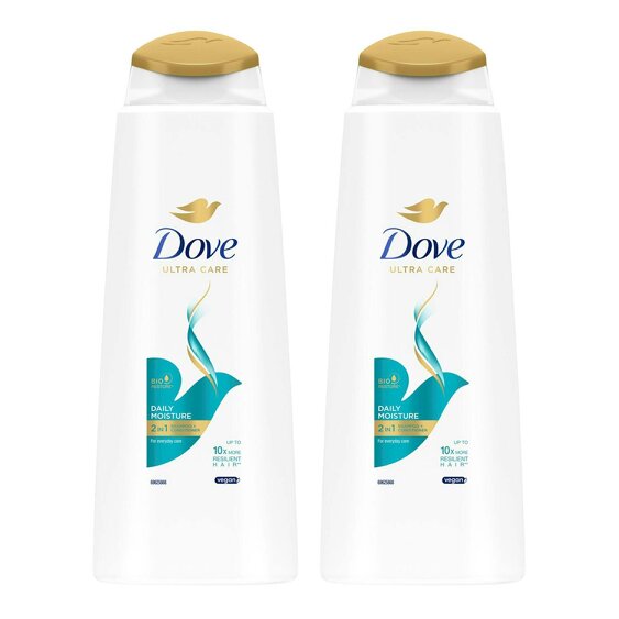 Dove Ultra Care 2-in-1 Shampoo & Conditioner - Daily Moisture 2x400 ml