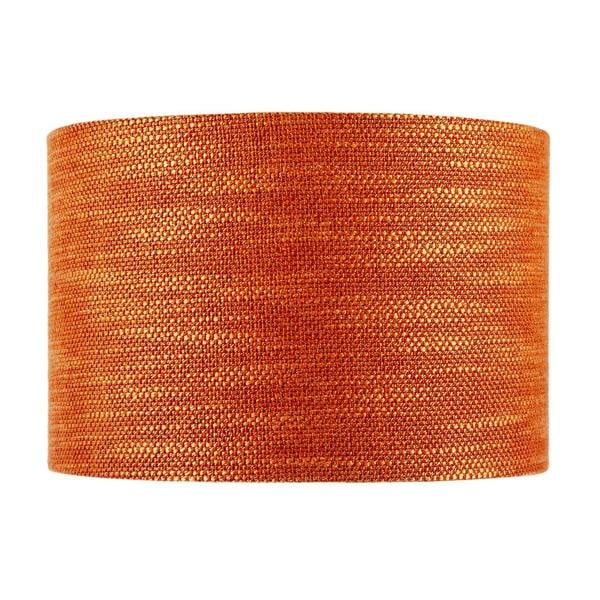 Designer Bobbled and Textured Linen Lamp Shade in Rustic Orange Image 4