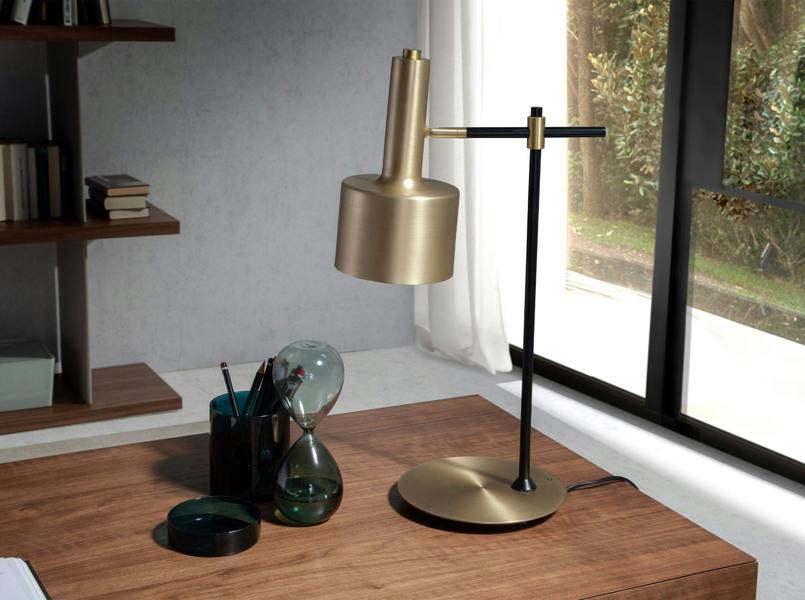 Angel Cerdá Table lamp gold aluminium and black steel 8068