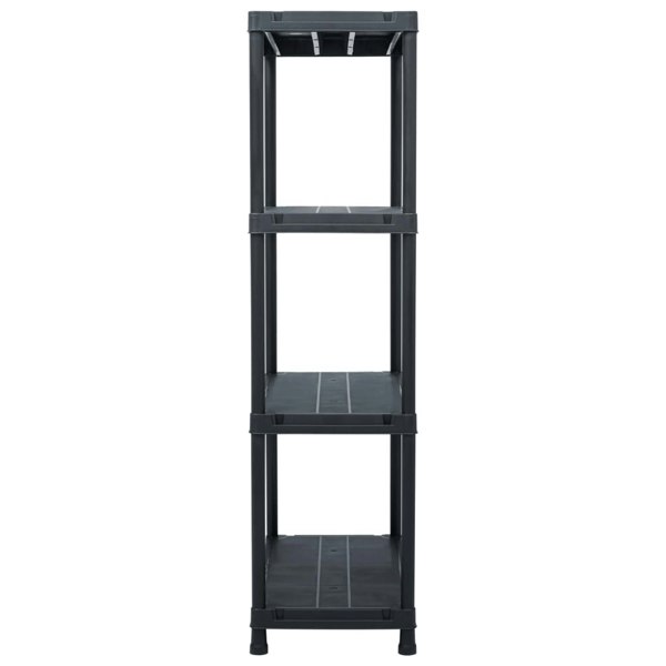 Berkfield Storage Shelf Racks 2 pcs Black 60x30x138 cm Plastic