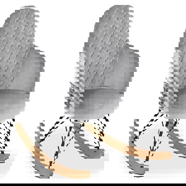 Dorel Home Dahlia Rocking Chair with Grey Velvet