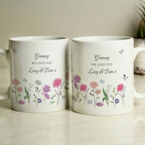 Personalised Wild Flowers Mug - lifestyle shot