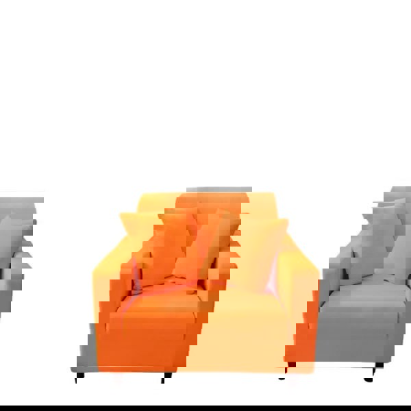 Anyseat 1 Seater Sofa Cover Plain Orange Style and Protection For Living Room Sofa Chair Elastic Stretchable Slipcover