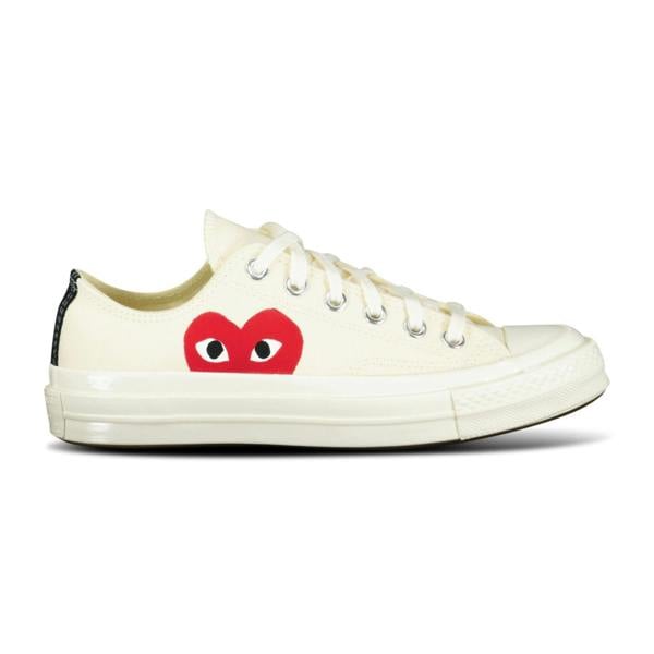 Comme Des Garcons Play x Converse Chuck Low Beige - chancefashionco