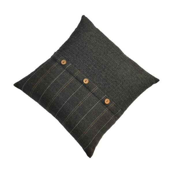 Wyld Haus Set of 2 Quimper Pewter Cushion Covers with Button Detail