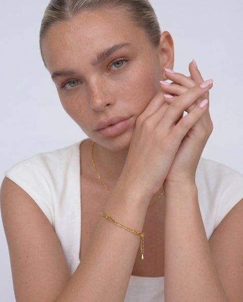 Elk & Bloom Paperclip Chain 14K Gold Link Bracelet