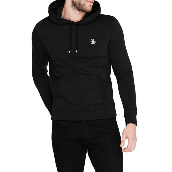 Original Penguin Mens Popover Hoodie - Black - 