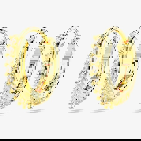 Swarovski Matrix Gold Tone Plated Mini Hoop Earrings 5697228