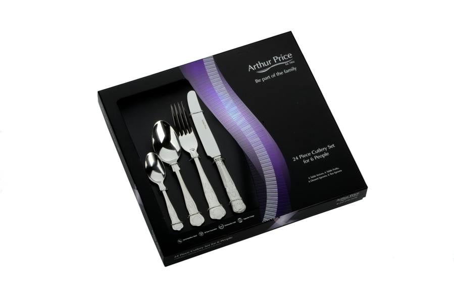Arthur Price 'Kings' 24 Piece 6 Person Gift Boxed Cutlery Set