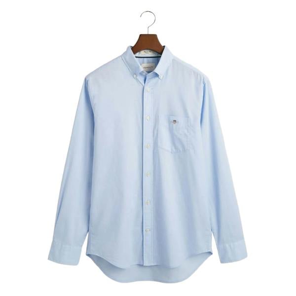 Gant Mens A.Shield Poplin Regular Shirt - Blue - 