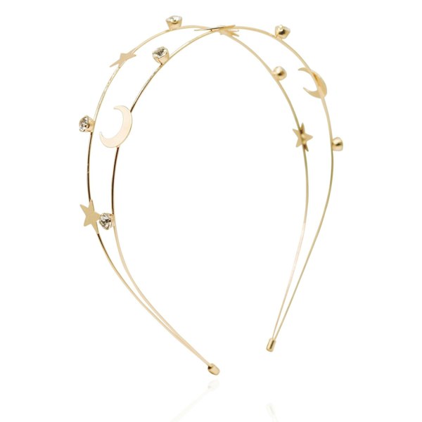 Luna Charles Sasha Moon & Star Headband - Gold