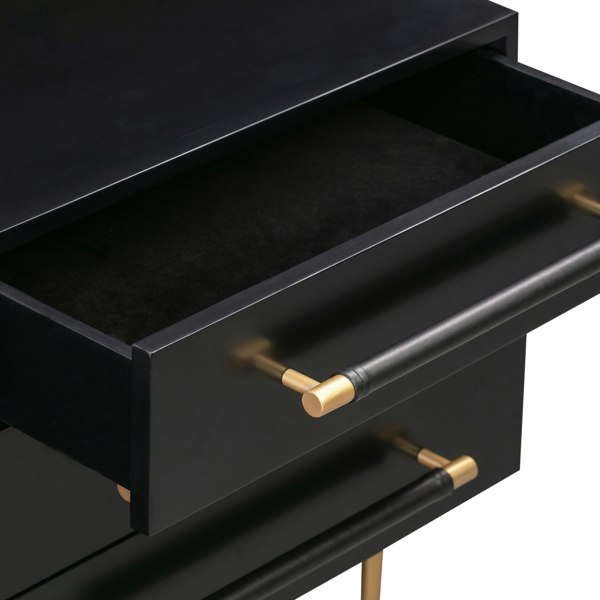 Furniture Edit Trident Black Nightstand Bedside Table