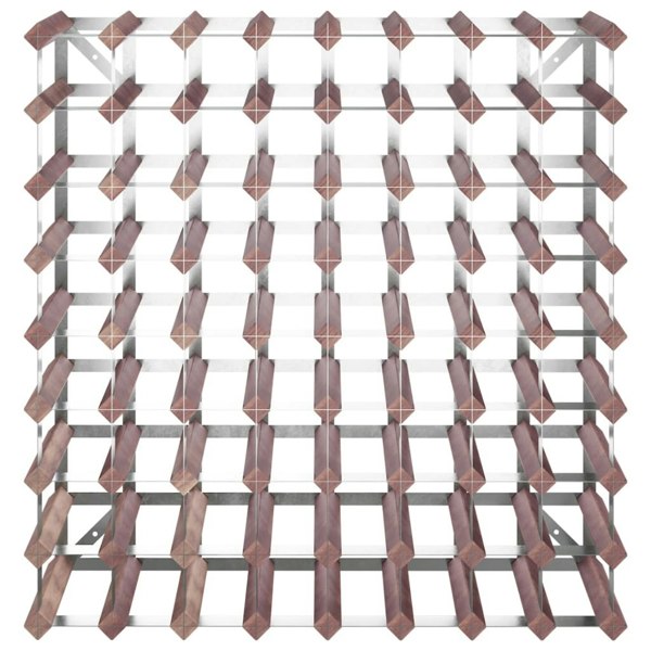 Berkfield Wine Rack for 72 Bottles Brown Solid Wood Pine