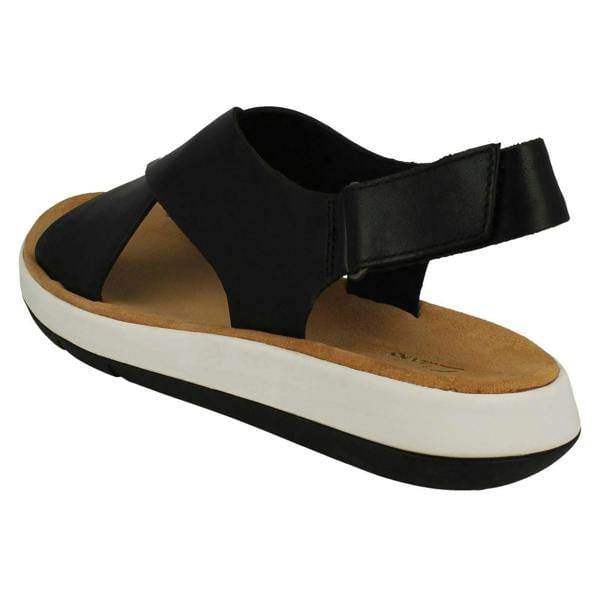 Clarks Ladies Clarks Unstructured Cross Detailed Wedge Heel Sandals Jemsa Cross