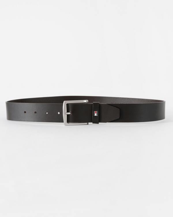 Tommy Hilfiger Denton Mens Belt 4cm - Dark Brown