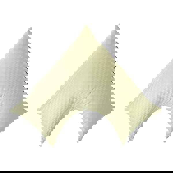 HOMESCAPES Silky 330 TC Egyptian Cotton Satin Stripe V Shaped Pillowcase