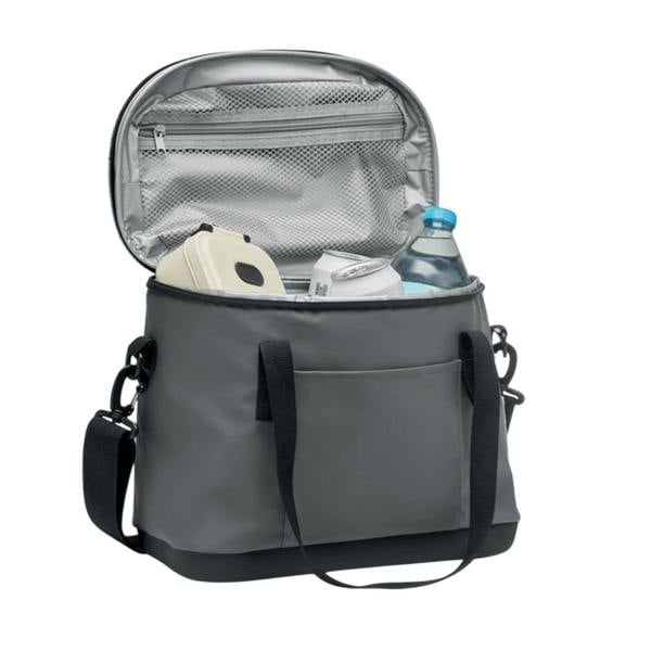 MidOcean Coolin 40L Tarpaulin Cooler Bag - Stone Grey/Black - 