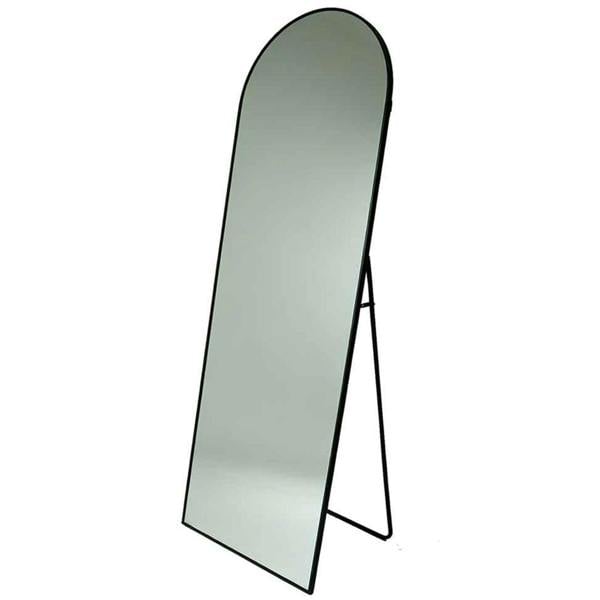 Gr8 Home 165x60cm Arched Full Length Mirror Black Aluminium Frame Floor Standing
