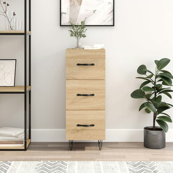 Berkfield Sideboard Sonoma Oak 34.5x34x90 cm Engineered Wood