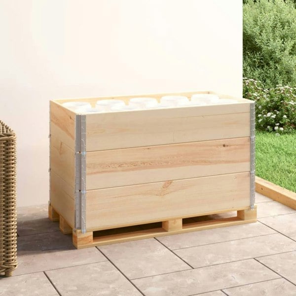 Berkfield Pallet Collars 3 pcs 50x100 cm Solid Pine Wood