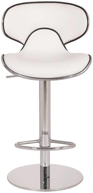 Lamboro Deluxe Carcaso Faux Leather Bar Stool, Adjustable Swivel, Weighted Base