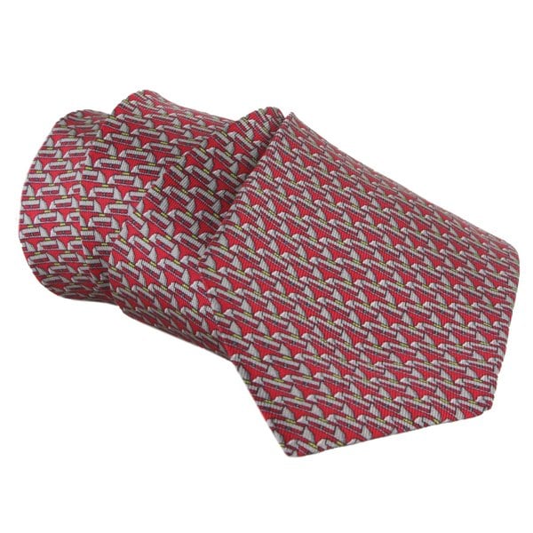 Dunhill&nbsp;mulberry silk tie in a duke lock pattern