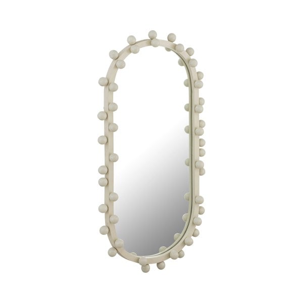 Furniture Edit Bubbles Ivory Oval Wall Mirror