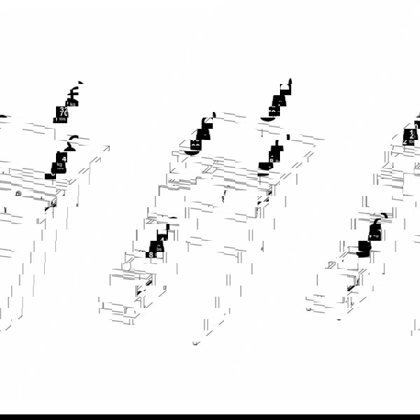 Furniture To Go Function Plus Desk (3+1) Handle Free Drawer in White