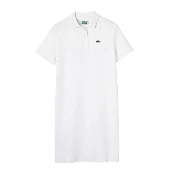 Lacoste Womens/Ladies Pique Short-Sleeved Polo Shirt Dress - White - 